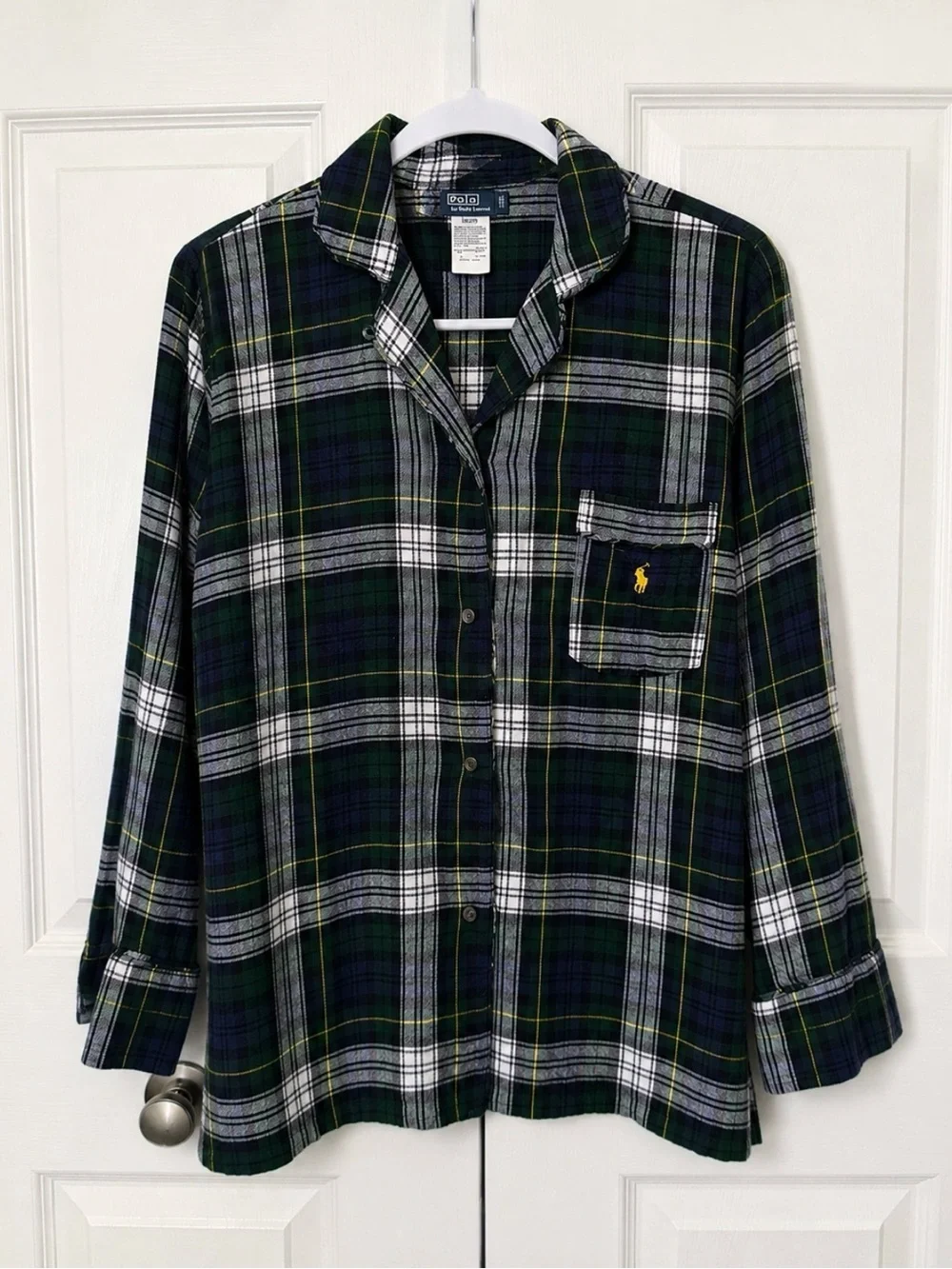 Polo Ralph Lauren Men’s Plaid Pajama Shirt Top size S /CH/ P 100% Cotton
